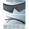 image:imageKALIYADI PolarizedSunglasses Men Polarized CyclingSunglasses Sports Sun Glasses for Running Cycling UV400 ProtectionA03blackdark Bluered