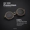 image:imageKALIYADI Round Polarized Sunglasses for Men Women Retro Metal Hippie Circle Style Sun Glasses UV ProtectionC38black Black  Golden Black  Black Red