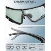 image:imageKALIYADI Sports SunglassesMen PolarizedMensSunglasses Women Running Sun Glasses with UV400 for Fishing CyclingC02blackdark Bluered