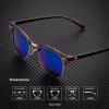 image:imageKALIYADI Sunglasses Men Polarized Sunglasses for Men Women Unisex SemiRimless Frame Retro Driving Sun Glasses UV BlockingA02 Glossy Tortoise Frame Ice Blue Lens