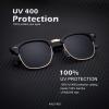 image:imageKALIYADI Sunglasses Men Polarized Sunglasses for Men Women Unisex SemiRimless Frame Retro Driving Sun Glasses UV BlockingB03 2 Pack BlackBlue