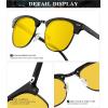 image:imageKALIYADI Sunglasses Men Polarized Sunglasses for Men Women Unisex SemiRimless Frame Retro Driving Sun Glasses UV BlockingB08 2 Packglossy Blackgold Night Vision Glossy Black Night Vision