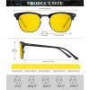 image:imageKALIYADI Sunglasses Men Polarized Sunglasses for Men Women Unisex SemiRimless Frame Retro Driving Sun Glasses UV BlockingB08 2 Packglossy Blackgold Night Vision Glossy Black Night Vision
