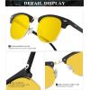 image:imageKALIYADI Sunglasses Men Polarized Sunglasses for Men Women Unisex SemiRimless Frame Retro Driving Sun Glasses UV BlockingB09 2 Packglossy Blackgold Night Vision Tortoise Night Vision