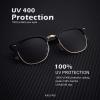 image:imageKALIYADI Sunglasses Men Polarized Sunglasses for Men Women Unisex SemiRimless Frame Retro Driving Sun Glasses UV BlockingC01 2 Pack Matte Black Frame GreyMatte Black Frame Grey