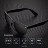 image:imageKALIYADI Sunglasses Men Polarized Sunglasses for Men Women Unisex SemiRimless Frame Retro Driving Sun Glasses UV BlockingC02 2 Pack BlueBlack