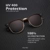 image:imageKALIYADI Sunglasses Men Polarized Sunglasses for Men Women Unisex SemiRimless Frame Retro Driving Sun Glasses UV BlockingD013 Pack BrownBlackBlack