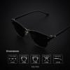 image:imageKALIYADI Sunglasses Men Polarized Sunglasses for Men Women Unisex SemiRimless Frame Retro Driving Sun Glasses UV BlockingD033 Pack TortoiseGlossy BlackMatte Black