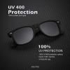 image:imageKALIYADI Sunglasses Men Polarized Sunglasses for Men Women Unisex SemiRimless Frame Retro Driving Sun Glasses UV BlockingD103 Pack Black Frame Gradient BlackBlueSilver