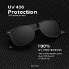 image:imageKALIYADI Sunglasses Men Polarized Sunglasses for Men Women Unisex SemiRimless Frame Retro Driving Sun Glasses UV BlockingD113 Pack Glossy Black Frame Black  Green Blue  Orange