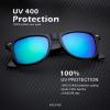 image:imageKALIYADI Sunglasses Men Polarized Sunglasses for Men Women Unisex SemiRimless Frame Retro Driving Sun Glasses UV BlockingD113 Pack Glossy Black Frame Black  Green Blue  Orange