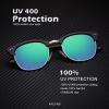 image:imageKALIYADI Sunglasses Men Polarized Sunglasses for Men Women Unisex SemiRimless Frame Retro Driving Sun Glasses UV BlockingD133 Packgolden BlackBlackBlack Green
