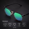 image:imageKALIYADI Sunglasses Men Polarized Sunglasses for Men Women Unisex SemiRimless Frame Retro Driving Sun Glasses UV BlockingD133 Packgolden BlackBlackBlack Green
