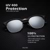 image:imageKALIYADI Sunglasses Men Polarized Sunglasses for Men Women Unisex SemiRimless Frame Retro Driving Sun Glasses UV BlockingD143 Packgolden BlackBlackBlack Silver