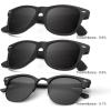 image:imageKALIYADI Sunglasses Men Polarized Sunglasses for Men Women Unisex SemiRimless Frame Retro Driving Sun Glasses UV BlockingD153 Pack Matte BlackMatte BlackGlossy Black