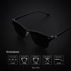 image:imageKALIYADI Sunglasses Men Polarized Sunglasses for Men Women Unisex SemiRimless Frame Retro Driving Sun Glasses UV BlockingD153 Pack Matte BlackMatte BlackGlossy Black