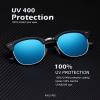image:imageKALIYADI Sunglasses Men Polarized Sunglasses for Men Women Unisex SemiRimless Frame Retro Driving Sun Glasses UV BlockingD153 Packgolden BlackBlackBlack Blue