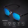 image:imageKALIYADI Sunglasses Men Polarized Sunglasses for Men Women Unisex SemiRimless Frame Retro Driving Sun Glasses UV BlockingD153 Packgolden BlackBlackBlack Blue