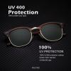 image:imageKALIYADI Sunglasses Men Polarized Sunglasses for Men Women Unisex SemiRimless Frame Retro Driving Sun Glasses UV BlockingD173 Packgolden BlackBlackBrown G15