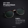 image:imageKALIYADI Sunglasses Men Polarized Sunglasses for Men Women Unisex SemiRimless Frame Retro Driving Sun Glasses UV BlockingE08blackTortoise G15Tortoise BlueSilver