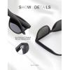 image:imageKALIYADI Sunglasses for Women Men Polarized and UV Protection Classic Rectangle Stylish Fashion Sun glasses3 PACK Matte blackgreyampTransparentpinkampPinkice blue
