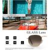 image:imageKALIYADI Sunglasses for Women and Men Polarized Square UV Protection Trendy Metal Frame Hexagon SunglassesAb4 GoldGradient Brown Glass Lennon Polarizedhexagonal
