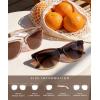 image:imageKALIYADI WomensSunglasses Polarized SunglassesWomens Trendy Retro Sun Glasses with UV Protection for Travel DrivingA20brownPinkPurple