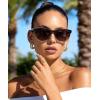 image:imageKALIYADI WomensSunglasses Polarized SunglassesWomens Trendy Retro Sun Glasses with UV Protection for Travel DrivingA20brownPinkPurple
