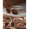 image:imageKALIYADI WomensSunglasses PolarizedSunglasses for Women Retro Trendy Sun Glasses With UV400 Protection for Driving TravelZ03bright Transparent Frame Sakura Powder Lens