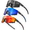 image:imageKALIYADI Polarized KidsSunglasses Sports SunglassesforKids Boys Girls Sun Glasses with UV400 for Running Cycling Age 614A02blackdark Bluered