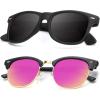B16-(2 Pack) Matte Black | Pink | Golden Rim / Matte Black