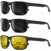 (3 Pack) Black/Black/Night Vision
