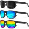 (3 Pack) Black/Ice Blue/Rainbow