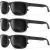 (3 Pack) Grey & Black Rivet