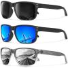 (3 Pack) Grey/Dark Blue/Silver