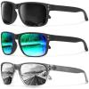 (3 Pack) Grey/Green/Silver