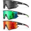 image:imageKALIYADI PolarizedSunglasses Men Polarized CyclingSunglasses Sports Sun Glasses for Running Cycling UV400 ProtectionA04blackgreenred