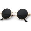 A02-golden Frame Black Lens