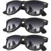 D12-(3 Pack) Matte Black Frame Gradient Black Lens