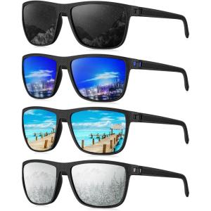 image:imageKALIYADI Mens SunGlasses Polarized SunglassesMen Classic Sunglasses with Ultraviolet Protection for Driving Fishing Golf06 BlackIce BlueDark BlueSilvery