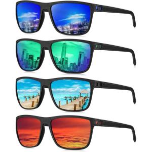 image:imageKALIYADI Mens SunGlasses Polarized SunglassesMen Classic Sunglasses with Ultraviolet Protection for Driving Fishing Golf08 Ice BlueDark BlueGreenRed