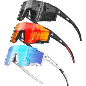 image:imageKALIYADI Polarized KidsSunglasses Sports SunglassesforKids Boys Girls Sun Glasses with UV400 for Running Cycling Age 614A07blackwhiteIce Bluered