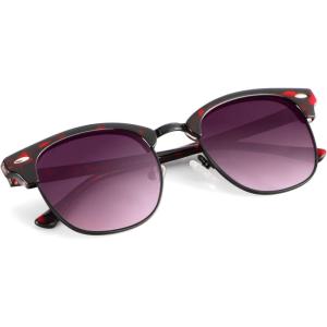 image:imageKALIYADI Polarized Sunglasses for Men and Women SemiRimless Frame Driving Sun glasses UV BlockingC19glossy Claret Tortoise  Gradient Black Red  Black Rim