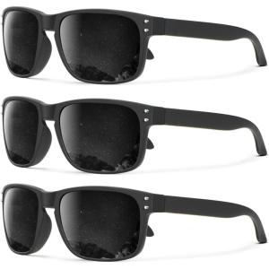 image:imageKALIYADI Polarized Sunglasses for Men and Women Vintage Style Sun Glasses for Fishing Running Driving with UV Protection3 Pack Grey  Silver Rivet