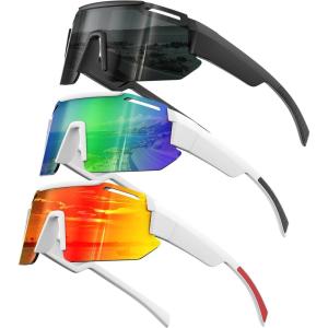 image:imageKALIYADI Polarized Youth Baseball Sunglasses Kids Sunglasses for Boys Girls Sports Cycling Running UV400 Protection Age 614A10blackwhiteGreenwhiteRed