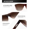 image:imageKALIYADI MensSunglasses Polarized Sunglasses Men Classic Sun Glasses with UV400 Protection for Driving Fishing GolfC08blackGradual TeaCsakura Pink