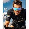 image:imageKALIYADI Polarized SportsSunglasses Men CyclingSunlasses Lightweight Running Sun Glasses UV400 Protection Golf FishingA05blackgreenred