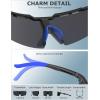 image:imageKALIYADI Polarized SportsSunglasses Men CyclingSunlasses Lightweight Running Sun Glasses UV400 Protection Golf FishingA05blackgreenred