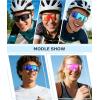 image:imageKALIYADI Polarized SportsSunglasses Men CyclingSunlasses Lightweight Running Sun Glasses UV400 Protection Golf FishingA07whiteGreenwhiteIce BluewhiteRed