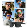 image:imageKALIYADI Polarized Sunglasses Men WomensSunglasses Sun Glasses Lightweight Frame for Driving Fishing UV400 ProtectionA12blackice Bluered